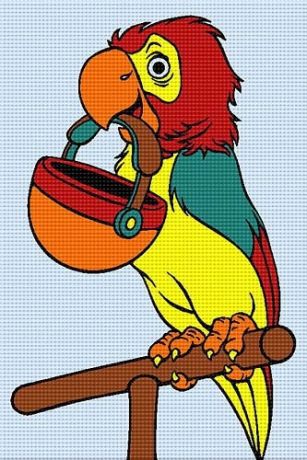 Papagal cu coșuleț