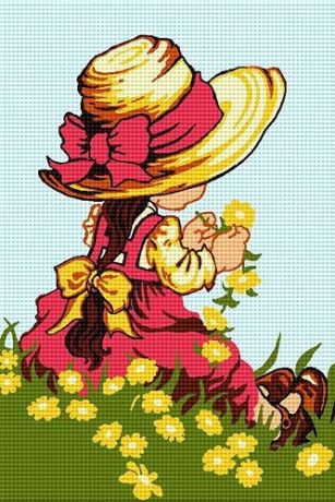 Fetiță între flori