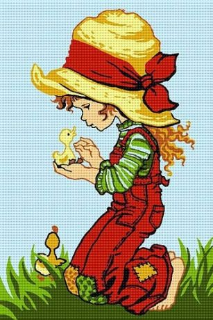 Fetiță cu rațuște