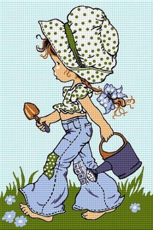 Fetiță cu stropitoare