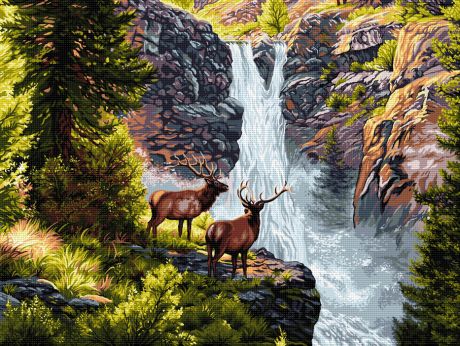 Cascada cu cerbi