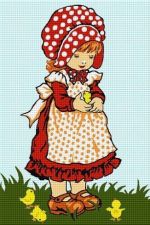 Fetiță cu păsărele