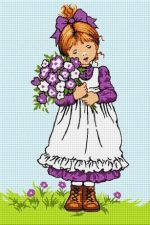Fetiță cu flori