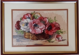 Coș cu anemone